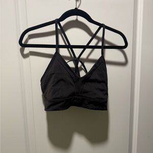 Women's Balance Black Strappy sports bra